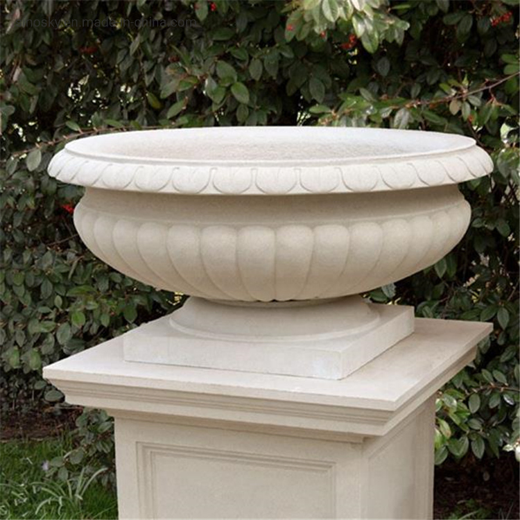 Made in China Garden Decoration Stone Carving Granite Flower Pot