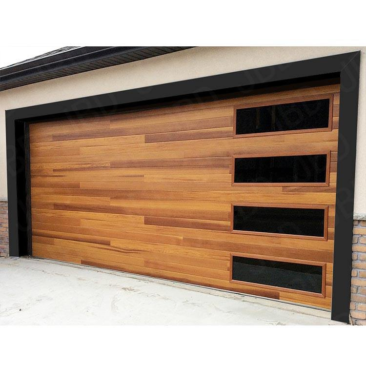 Residential Glass Garage Door with Pedestrian Door and Automatic Opener