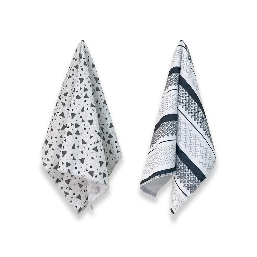 Custom Decorative Super Absorbent Quick Drying Cotton Linen Tea Towels