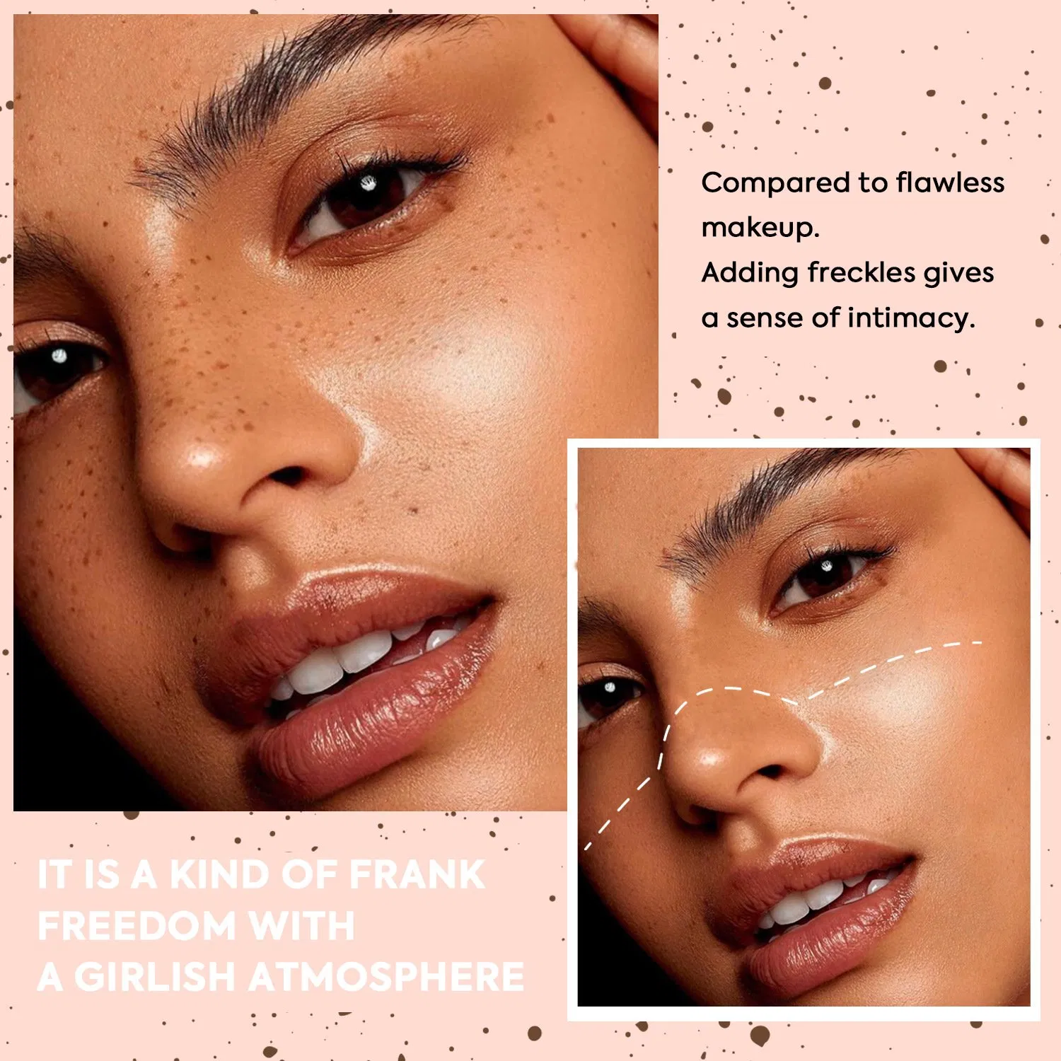 Multi -Color Freckles Seal Air Cushion Waterproof Durable Powder One -Time Natural Freckles Makeup Realistic Spot Supply