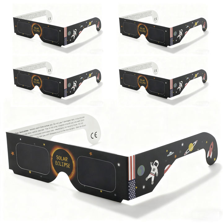 Paper Optics Solar Eclipse Safety Glasses CE and ISO Certified Solar Goggles Observation Glasses, Safe Shades for Direct Sun Viewing