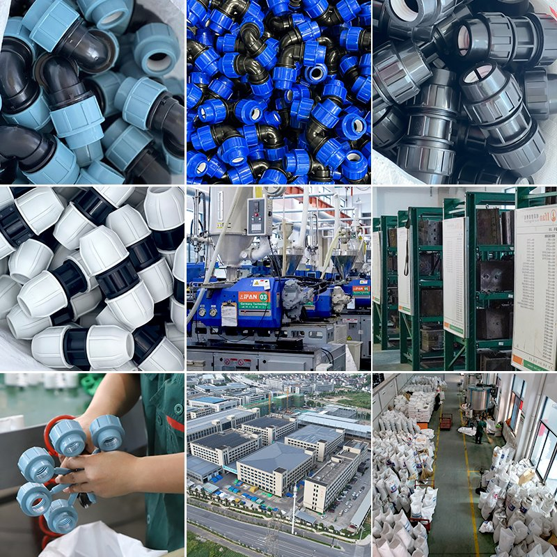 Ifan Farm Irrigation System Blue 20-110mm All Size Types PP Compression Thread HDPE Pipe Fitting