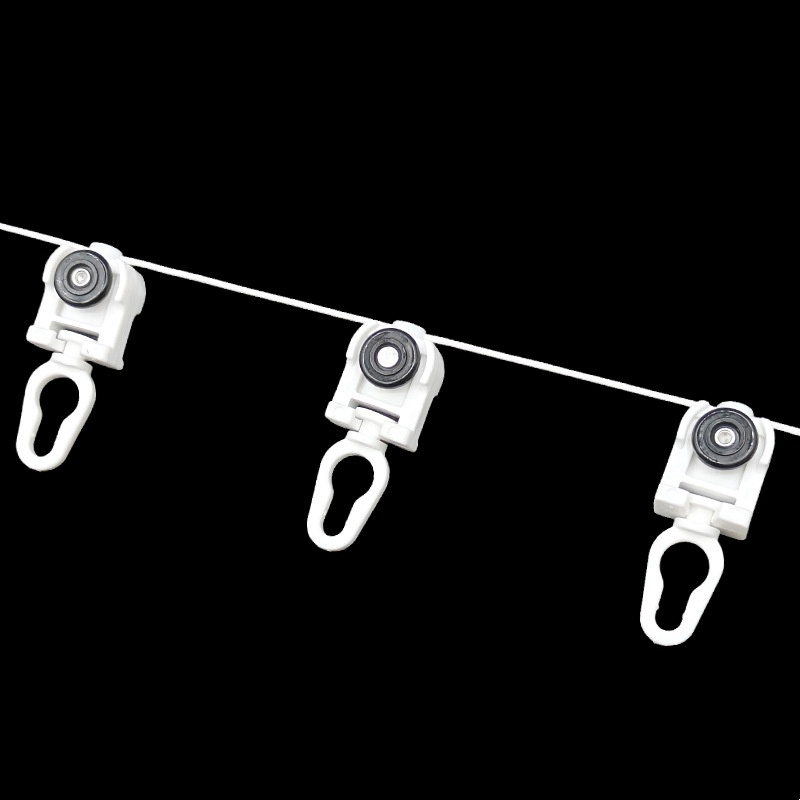 Metal Heavy Duty Curtain Double Track Ceiling Pulley Straight Bendable Rail for Curtain Track Box