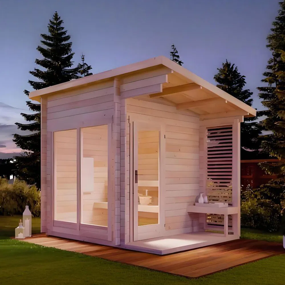 Premium Outdoor Cedar Steam Sauna Cabin for Relaxation