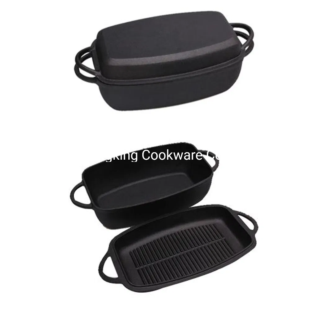 Cast Iron Roaster Enamel Metal Oven Tray