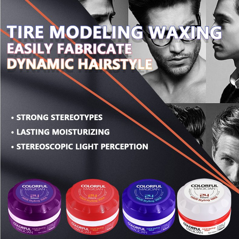 Private Label Safe and Non Irritating Wax Gel Cream 24h Long Lasting Styling Hair Wax Colorful Magician Hair Control Hair Wax