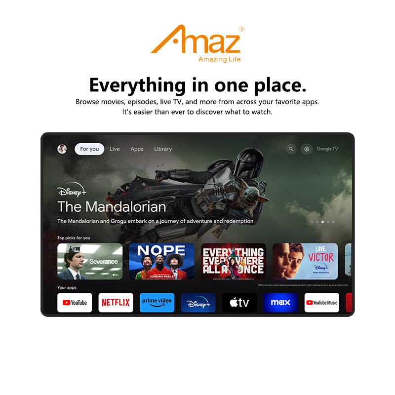 Amaz Smart TV: 32inch UHD Clarity, Smart Fun, Vivid Colors, Sleek Look, Stream, Connect
