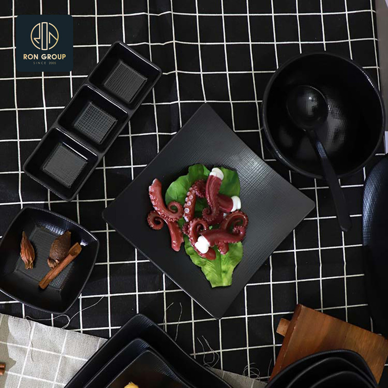 Elegant Eco-Friendly Dinnerware Kitchen Tableware Dishes Melamine Plate for Restaurant