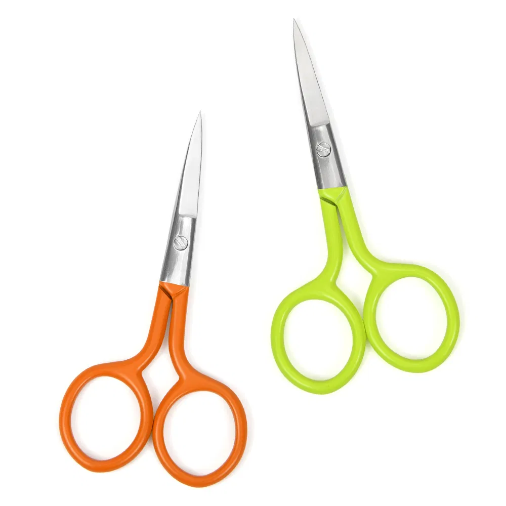 Stainless Steel Beauty Eyelash Barber Beard Scissors Colorful Makeup Eyebrow Nose Hair Cutting Trimmer