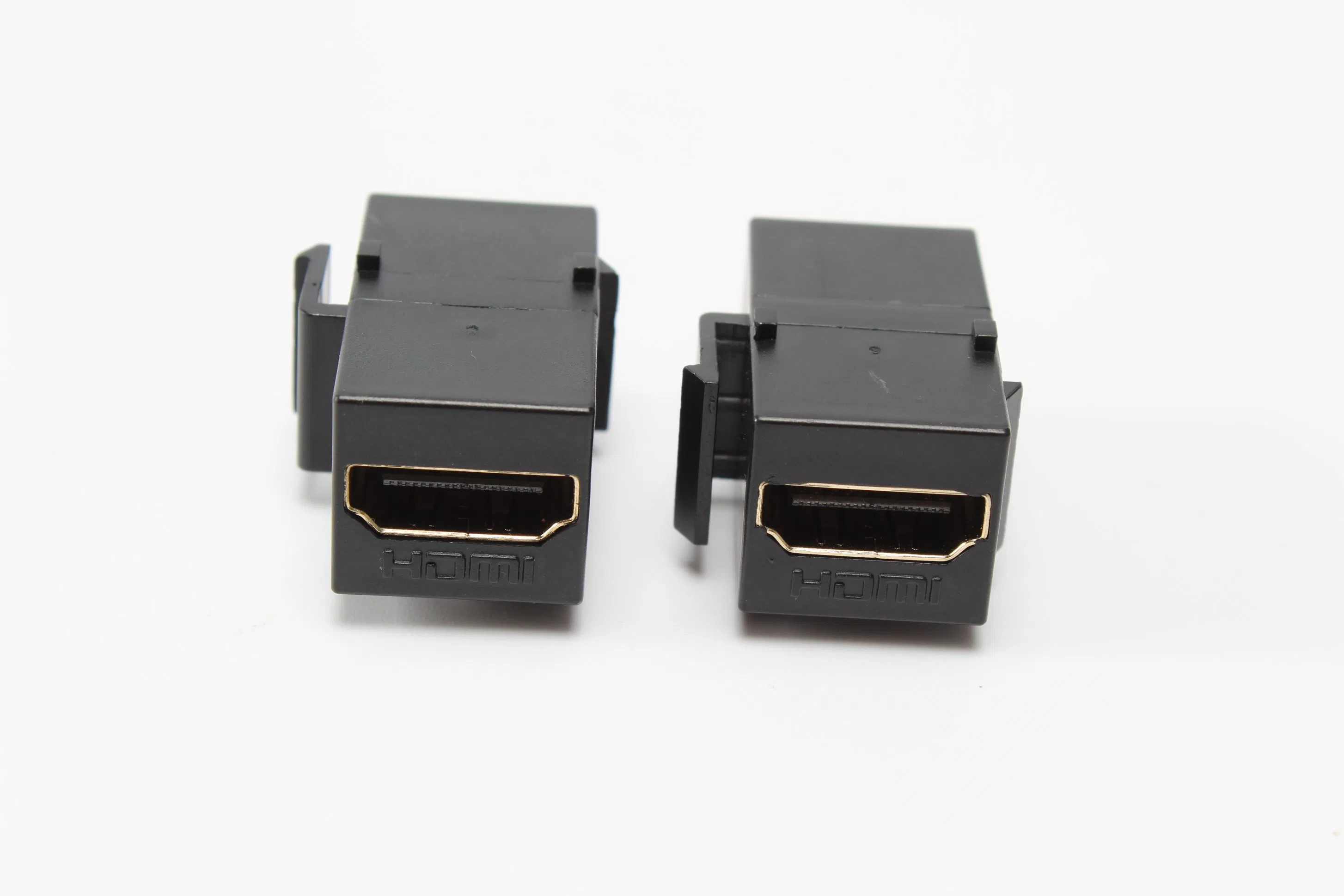 Позолоченный HDMI-кистоун Female-Female черный