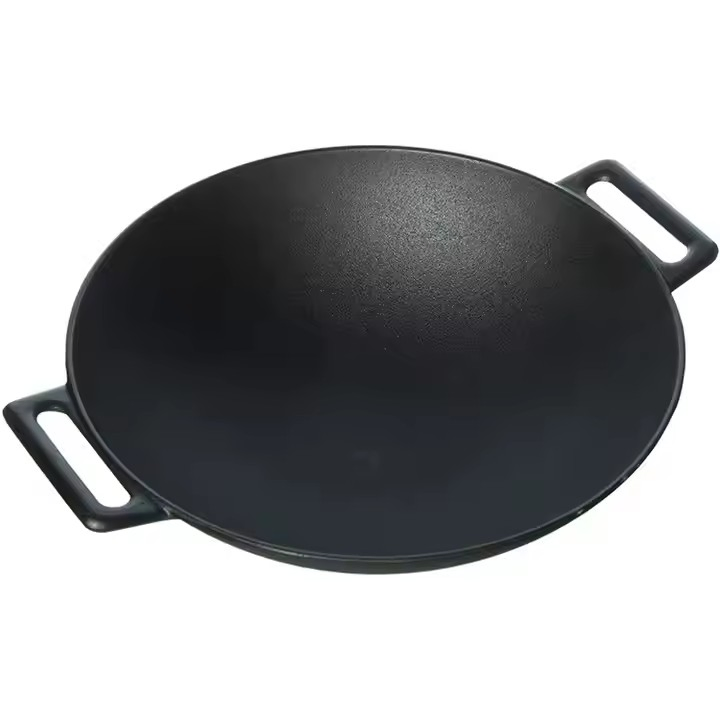Cast Iron Cookware Manufacturer Wok Pan/ Grill Wok/ Cast Iron Wok