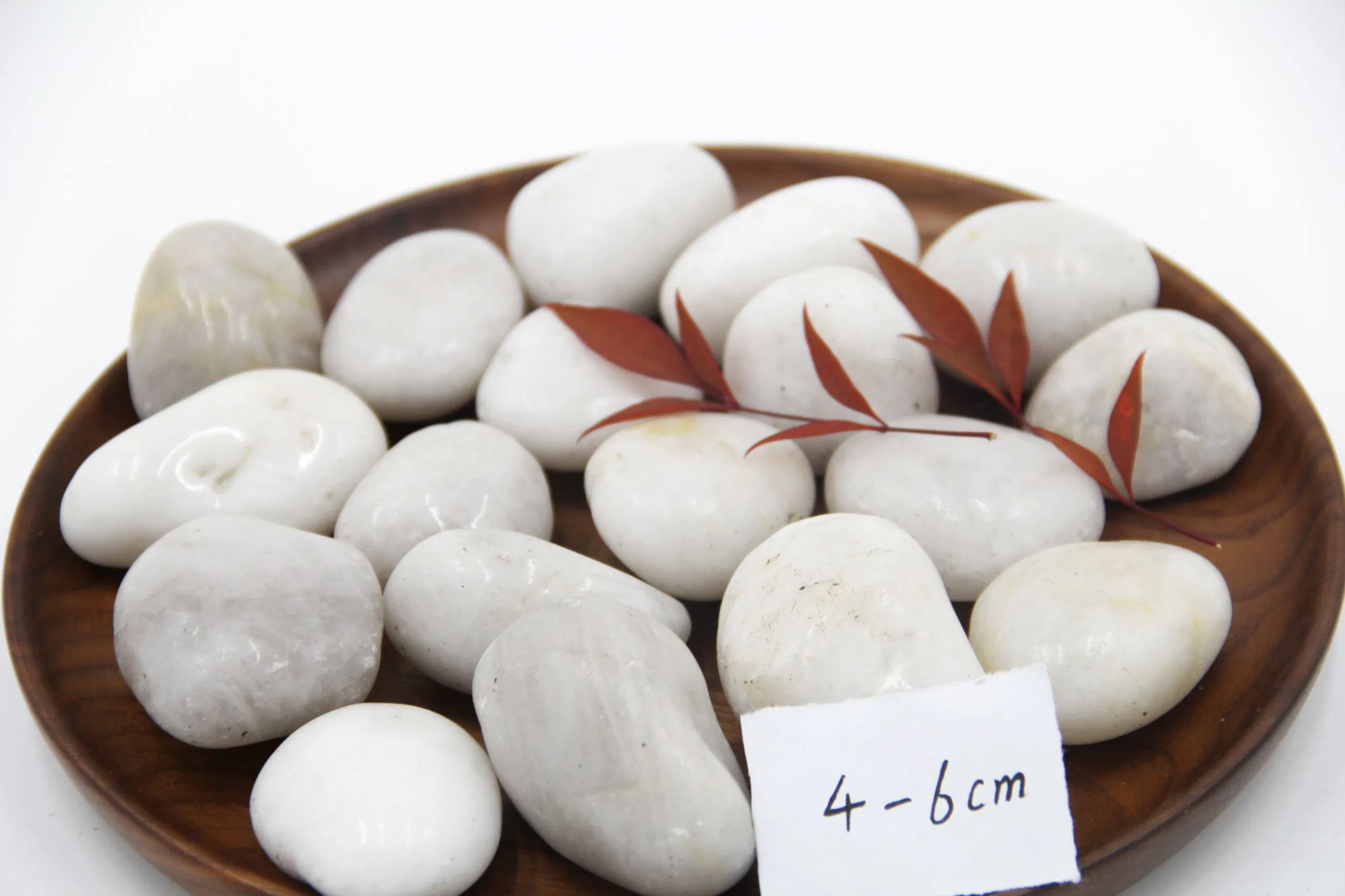 White Natural Marble Pebbles River Pebble Stone Round for Garden Decorative