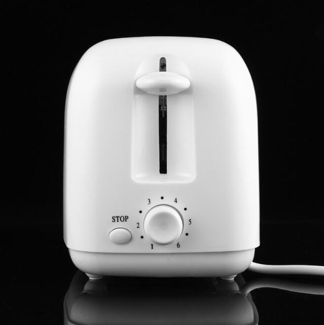 Easy to Use 2 Slice Colorful Rubber Painting Stainless Steel Bread Toaster for The Home