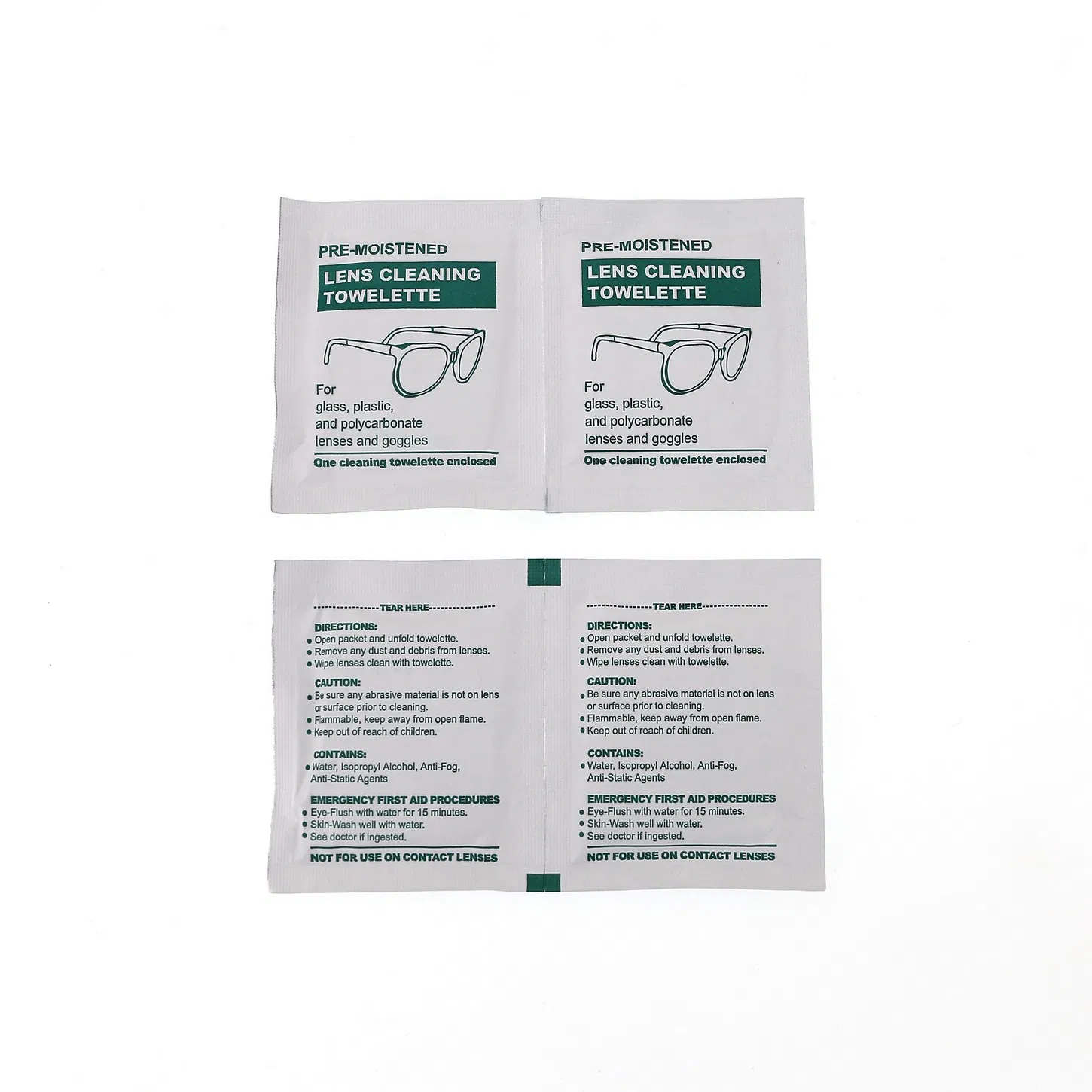 Medmount Anti-Fog Quick Dry Glasses Screen Cleaning Nonwoven/ Wet Strength Paper Lens Cleaning Pad