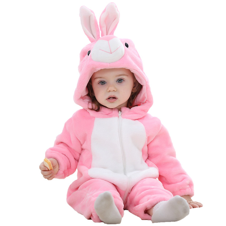 Newborn Baby Cute Onesie Costume Winter Hoodie Clothes Girl 0-18m Boys Jumpsuit Christmas Romper Warm Clothing Pajamas for Kids Overall