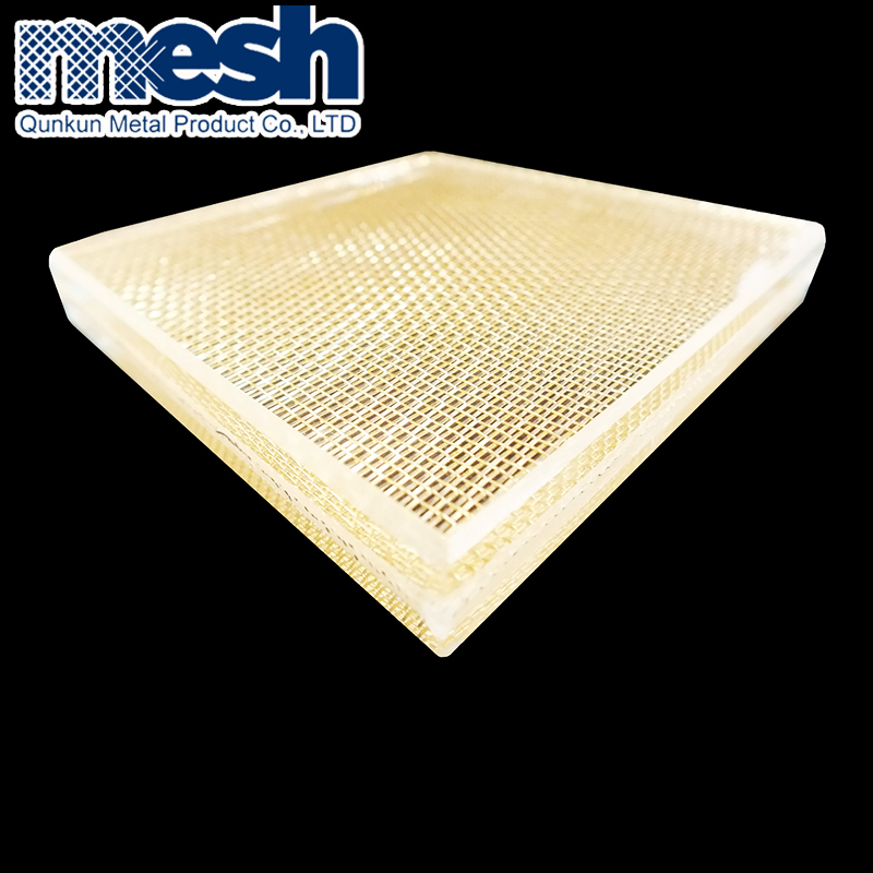 Partition Wall Decoration Laminated Glass Metal Mesh Screen