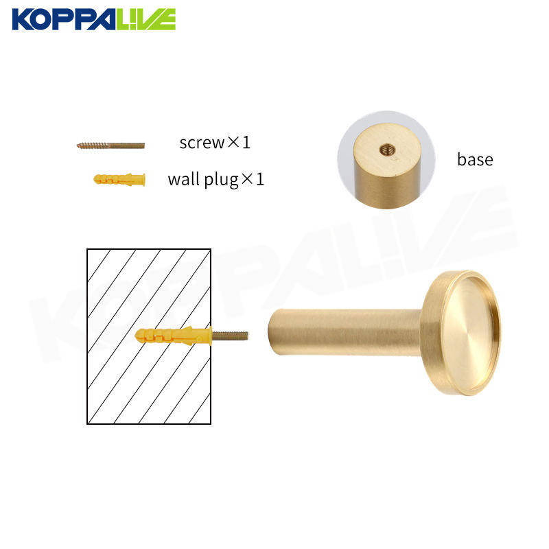 Крючок настенный Koppalive Modern Nordic, латунь