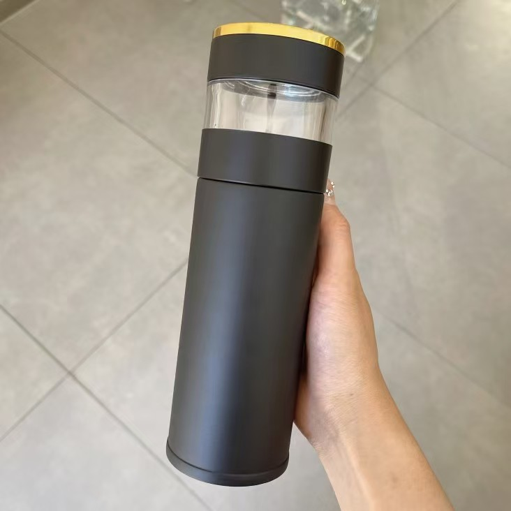 2025 Business Gift Tea Set Smart Temperature Tritan Infuser Thermal Water Bottle