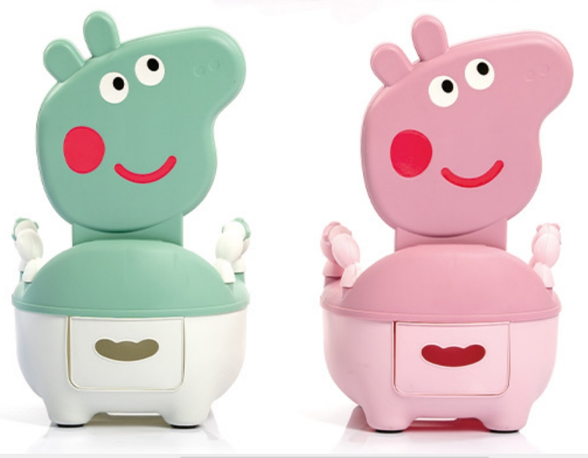 Green Pink Plastic 3 Colors Choosing Baby Potty Baby Training Seat