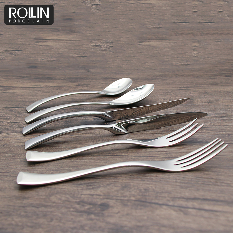 Hot Selling Restaurant Cheap Silver Flatware Set Dinner Spoons Forks and Knife Stainless Steel Cutlery