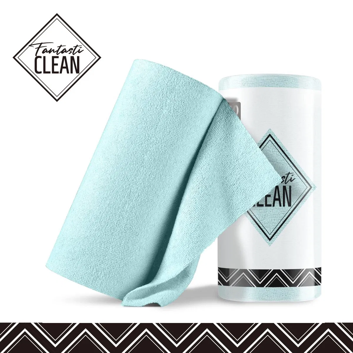 Fantasticlean Family Portrait 40 Pack Microfiber Rag Cleaning Cloth Tear Away Microfiber Roll Cleaning Towels for Home, Car (Mix)