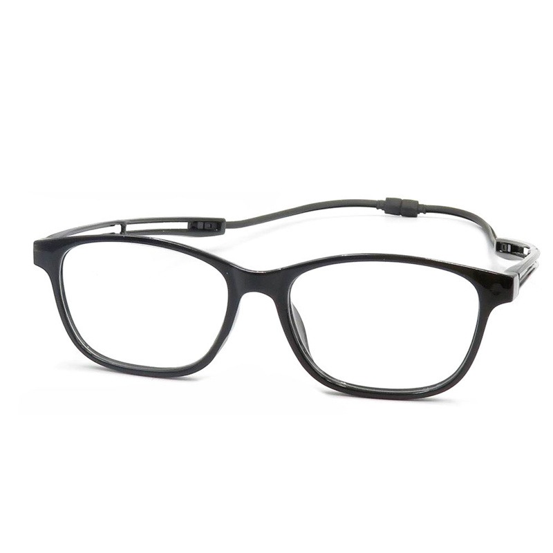 Costom Logo Plastic Reading Glasses with Silicone Adjustable Temples