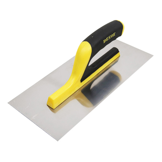 White Blade ABS Plastic Plastering Trowel Floats with Black Wooden Handle