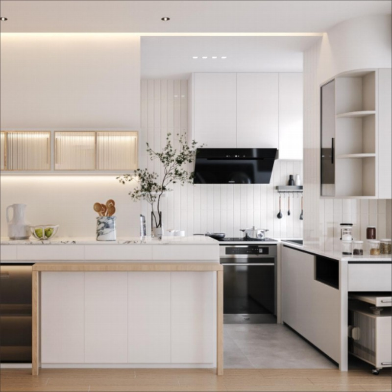 Contemporary PVC Wardrobe Featuring Stylish Glass Doors for Modern Spaces
