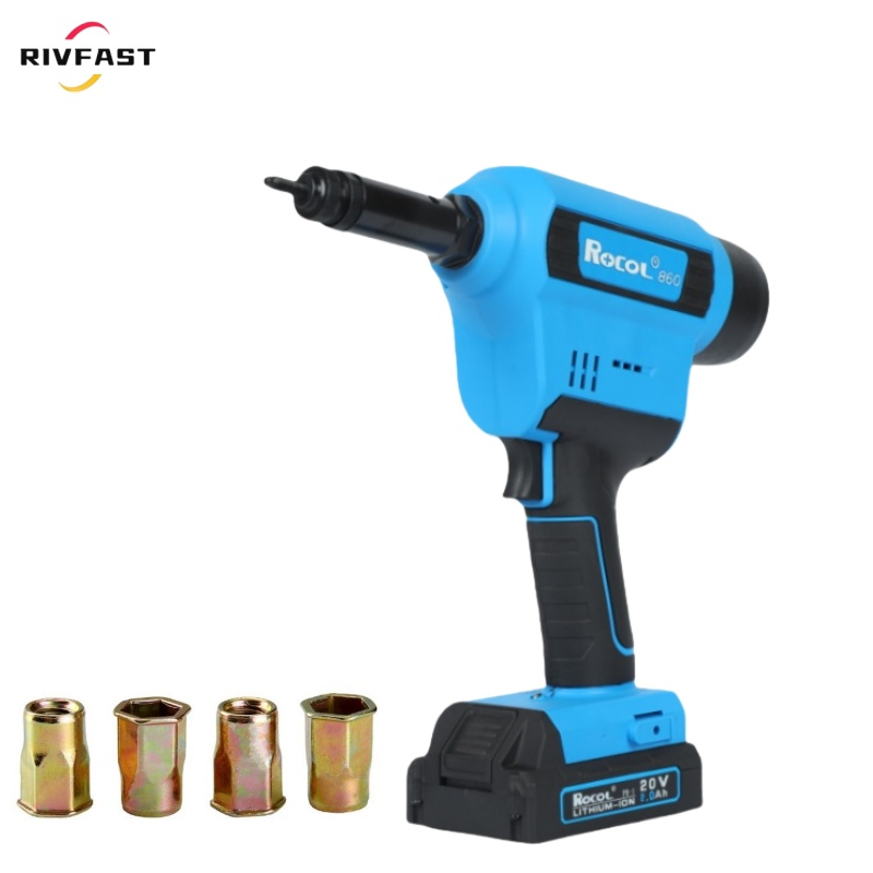 Battery Powered Rivet Nut Tool. Cordless Riveter with LCD Screen for M3-M10 Rivnuts