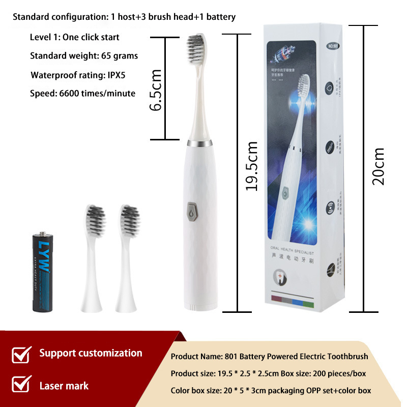 Battery Powered Household Electric Toothbrush