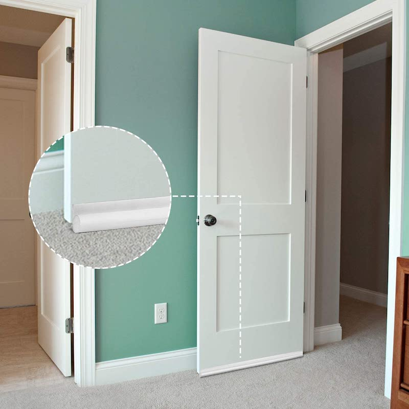 PU Leather Foldable Flexible Guard Sealer Stopper Weatherstrip Wind Dust Door Bottom