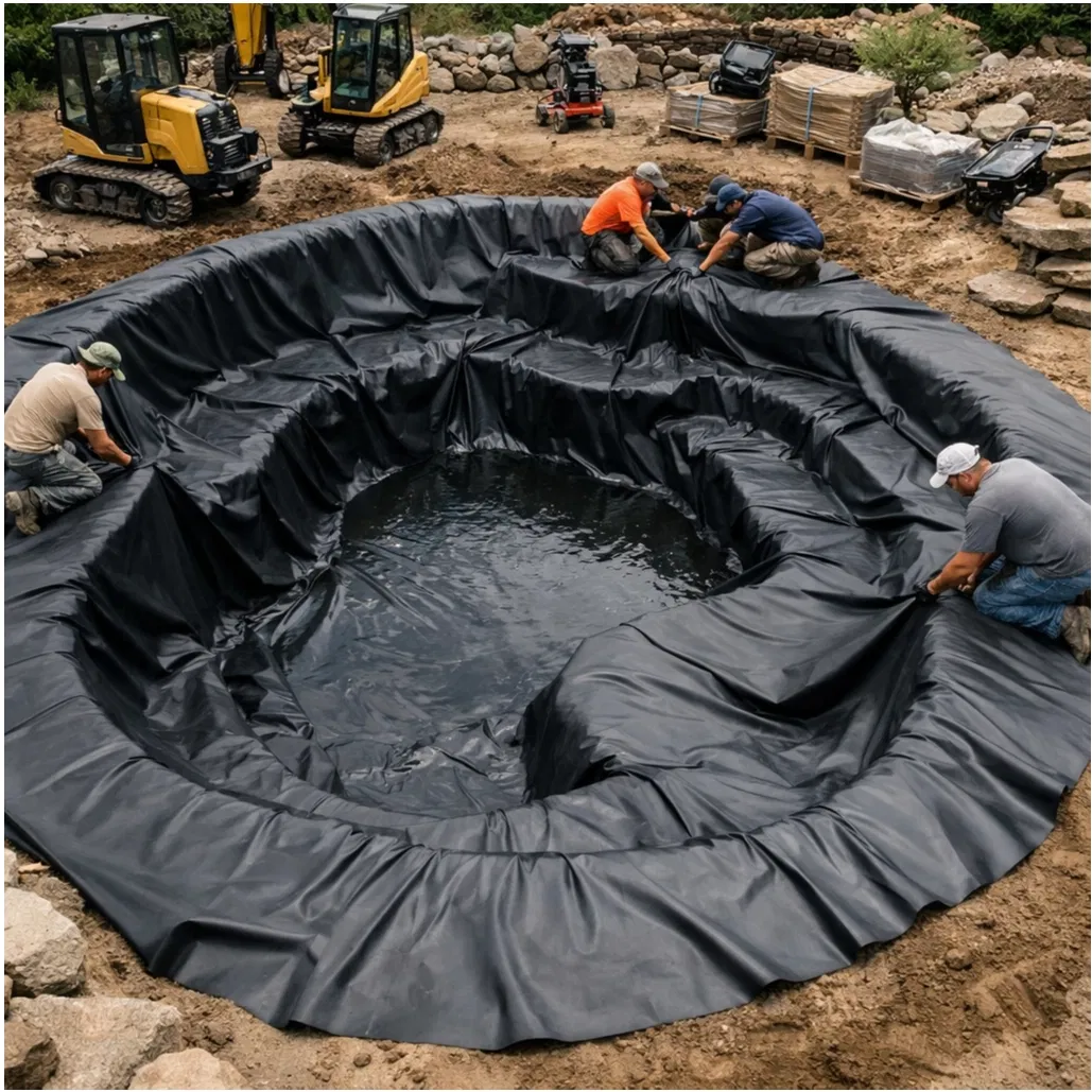 Premium 45 Mil EPDM Pond Liner for Koi and Water Gardens
