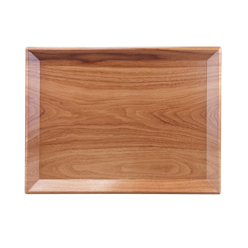 100% Melamine Tray Lmitation Wood Grain Large Tray, Durable Tableware Set