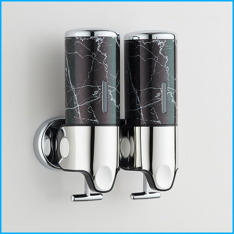 Hotel Bathroom Washroom Stainless Steel Wall Mount T Pull Soap Dispensers for Shower, Shampoo, Conditioners