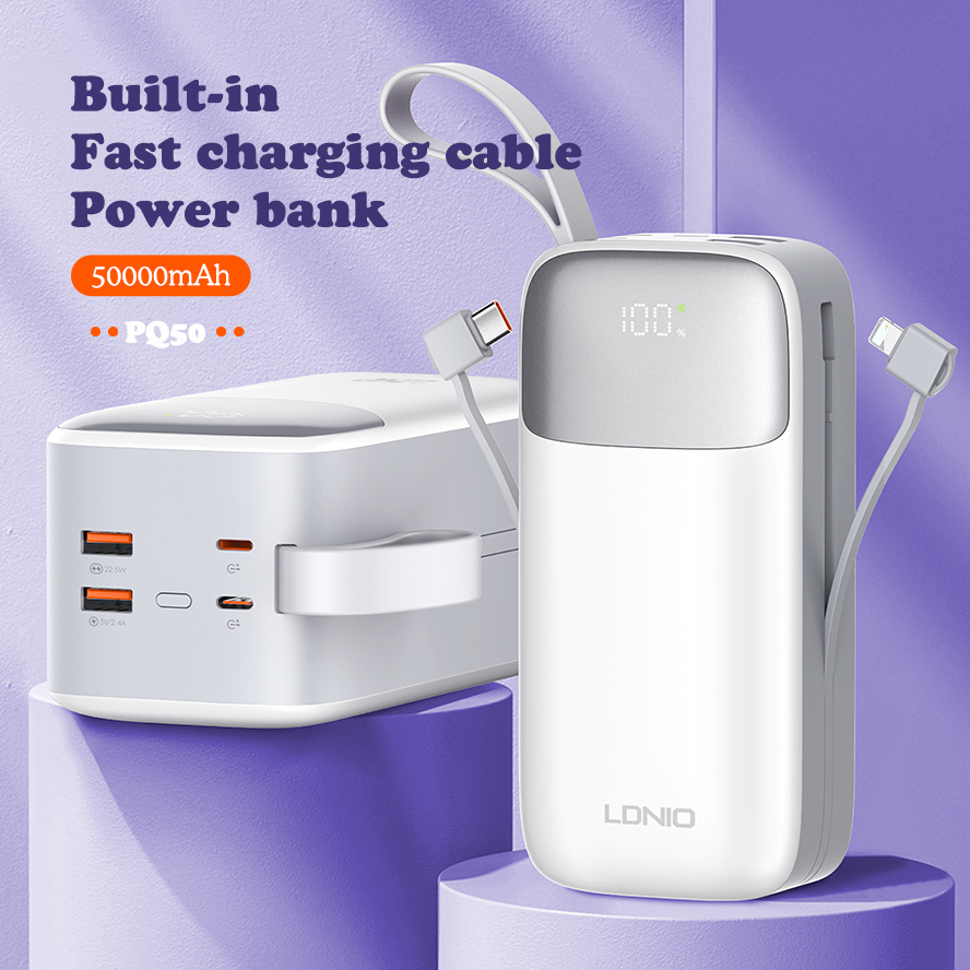 Ldnio Pq50 50000mAh High Capacity Quick Charge Support Included Portable Power Bank