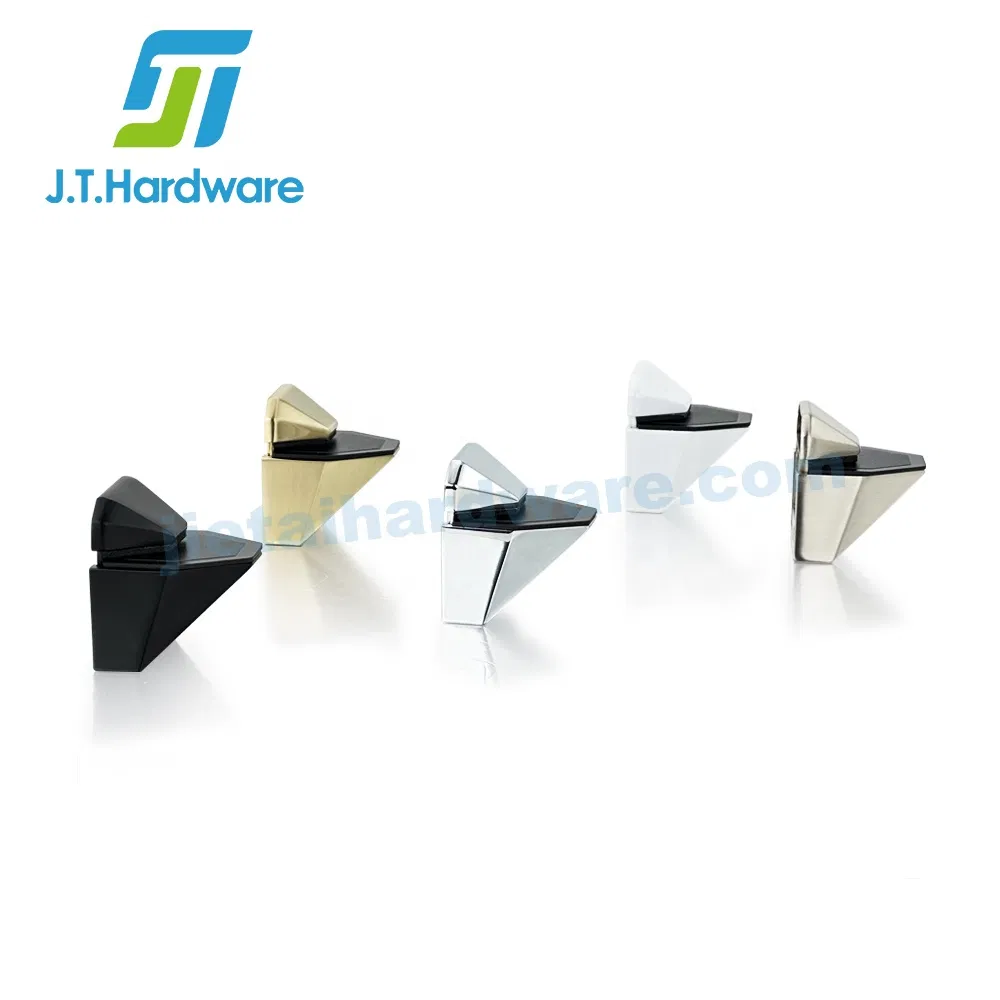 Cr Lbathroom Zinc Alloy Standard Shelf Holder Adjustable Shower Glass or Wood Plated Clamp Shelf Bracket