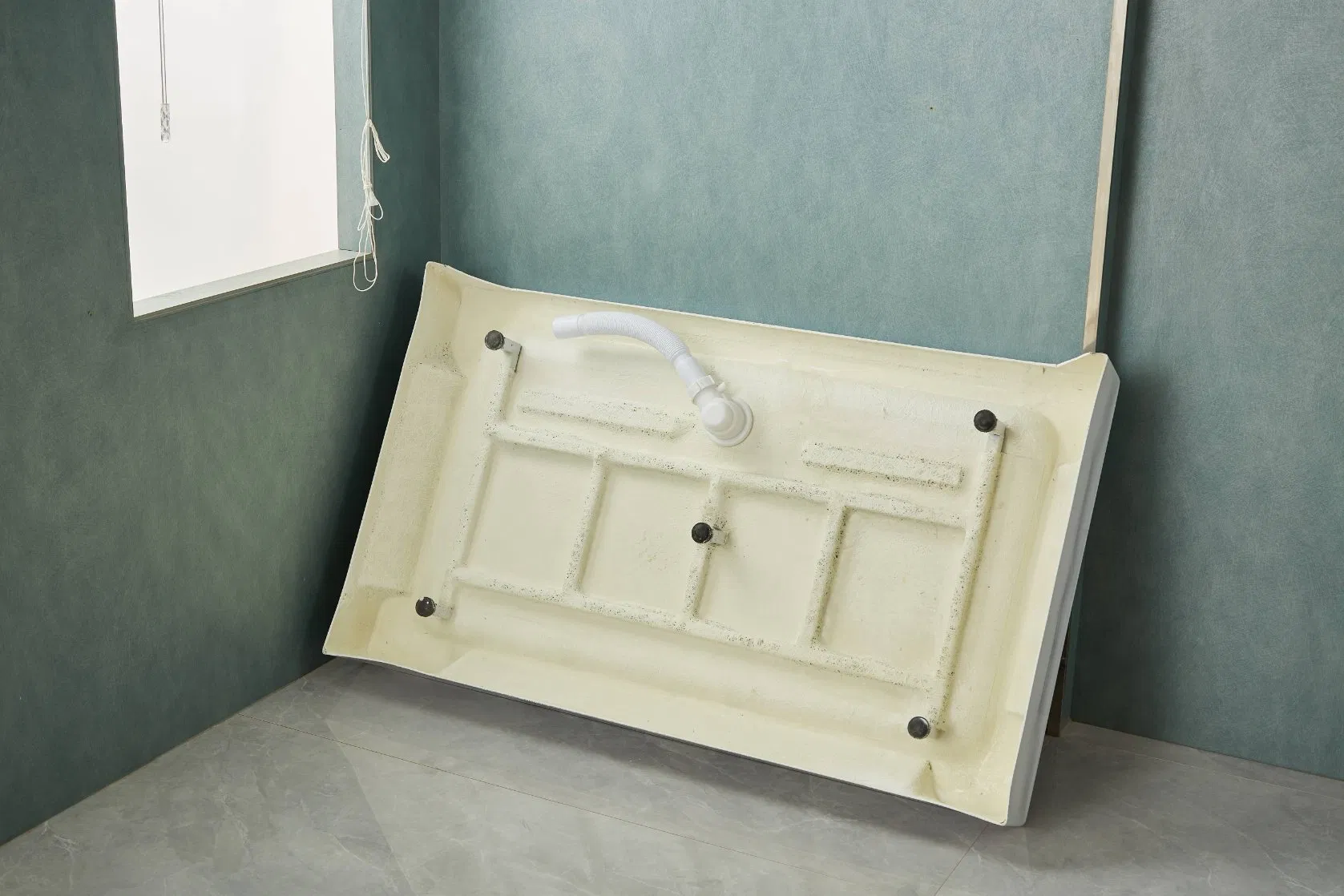 Environmental Rectangular White Acrylic Deep Slim Flat Bath Base/Tray/Pan