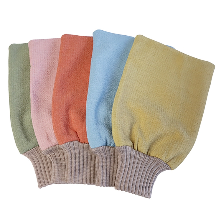 Eco-Friendly Soft Viscose Shower Bath Exfoliating Body Scrub Bath Gloves Exfoliator Gloves Mitt Scrubber Dead Skin Remover