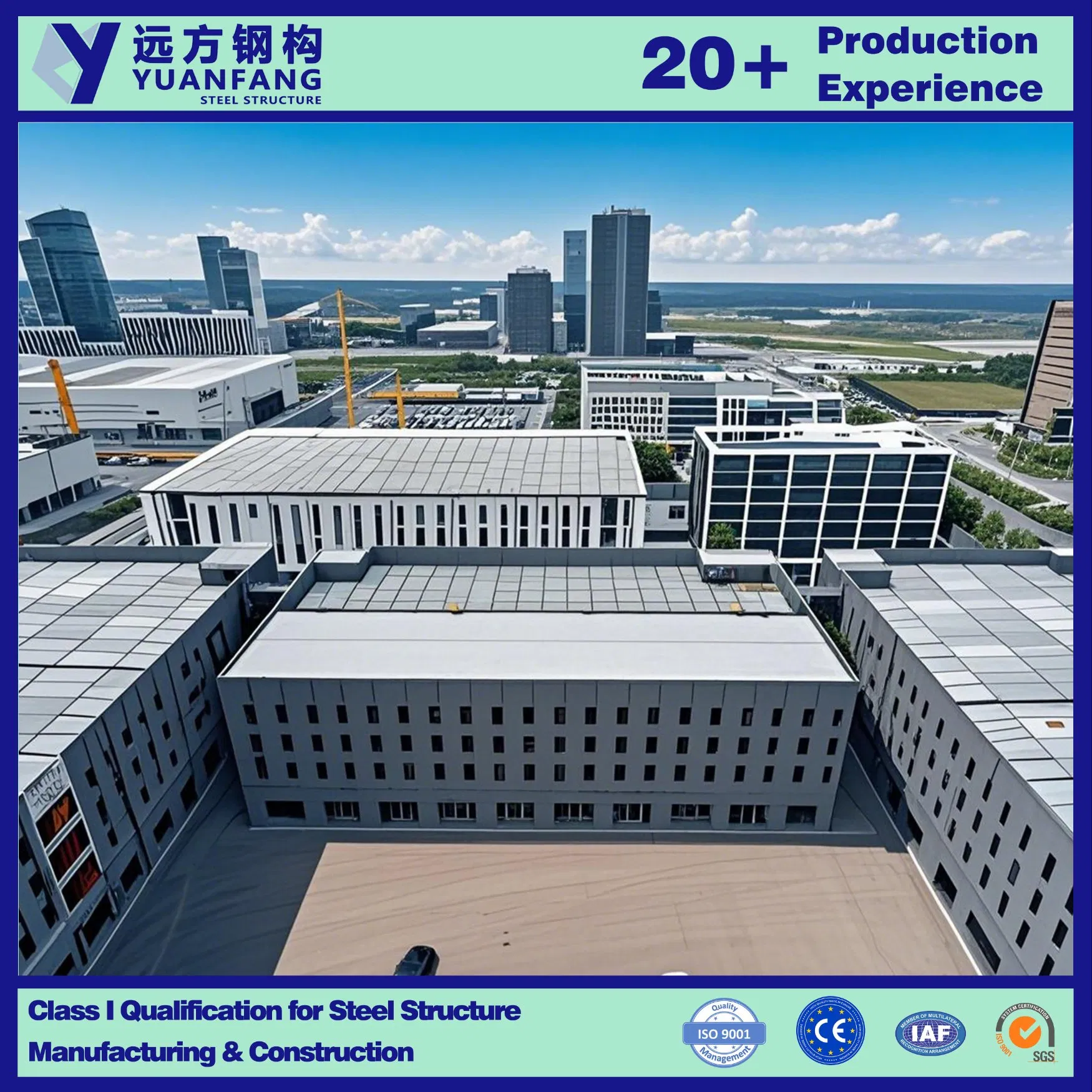 Modular Prefabricated Light Steel Structure Construction Steel Roof Concrete Wall Enclosure Prefab Factory Warehouse