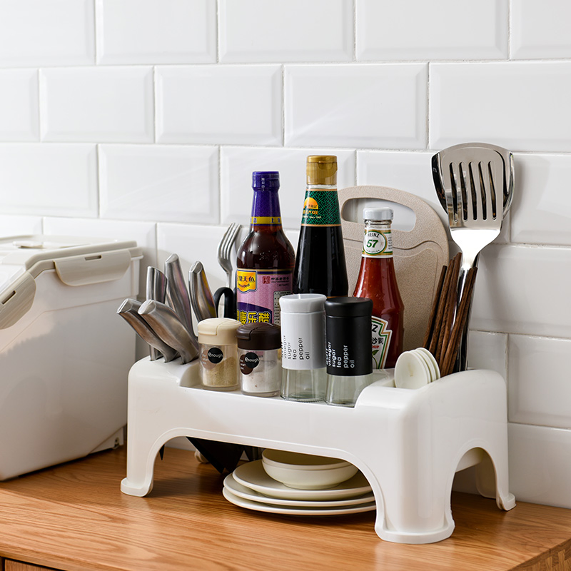 Полка для кухонного шкафа, пластиковая, 2-х ярусная