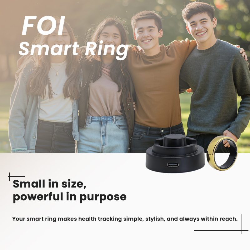 Long Battery Life Wireless WiFi Video Doorbell Falls Detection Smart Ring for Intercom with Stress Level Monitor