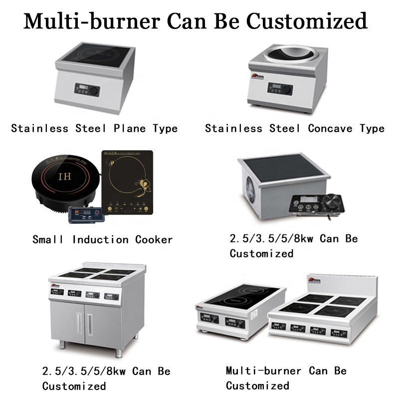 Commercial Double Induction Cooker 2 Burner 3500W Ceramic Electric Cooktop Stove for Commercial Restaurant Kitchen Equipment