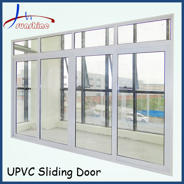 Customized UPVC Sliding Double Glazed Doors with 4 Panels Design
