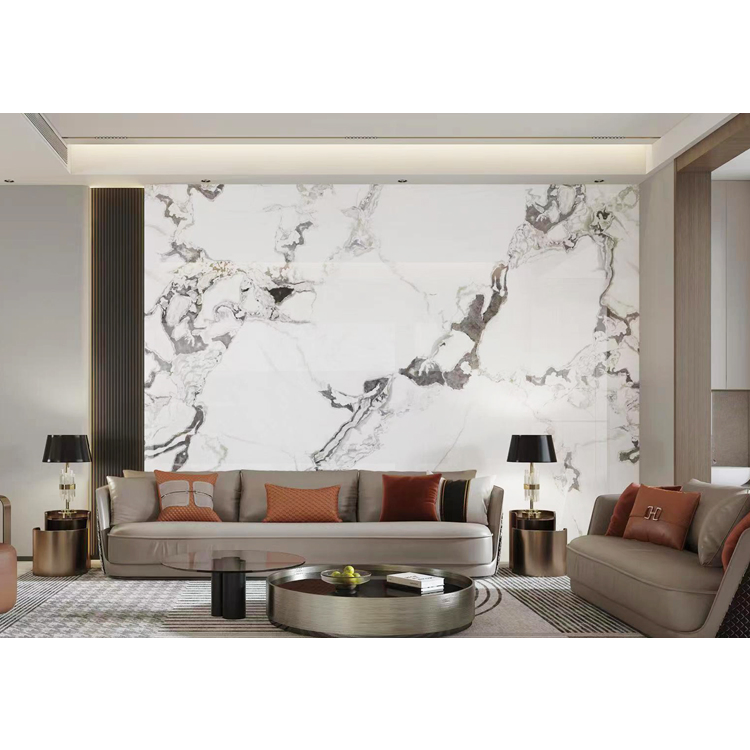 Luxury Calacatta White Gold Marble Wall Floor Countertop Sinterized Stone Artificial Marble Sintered Stone Slab