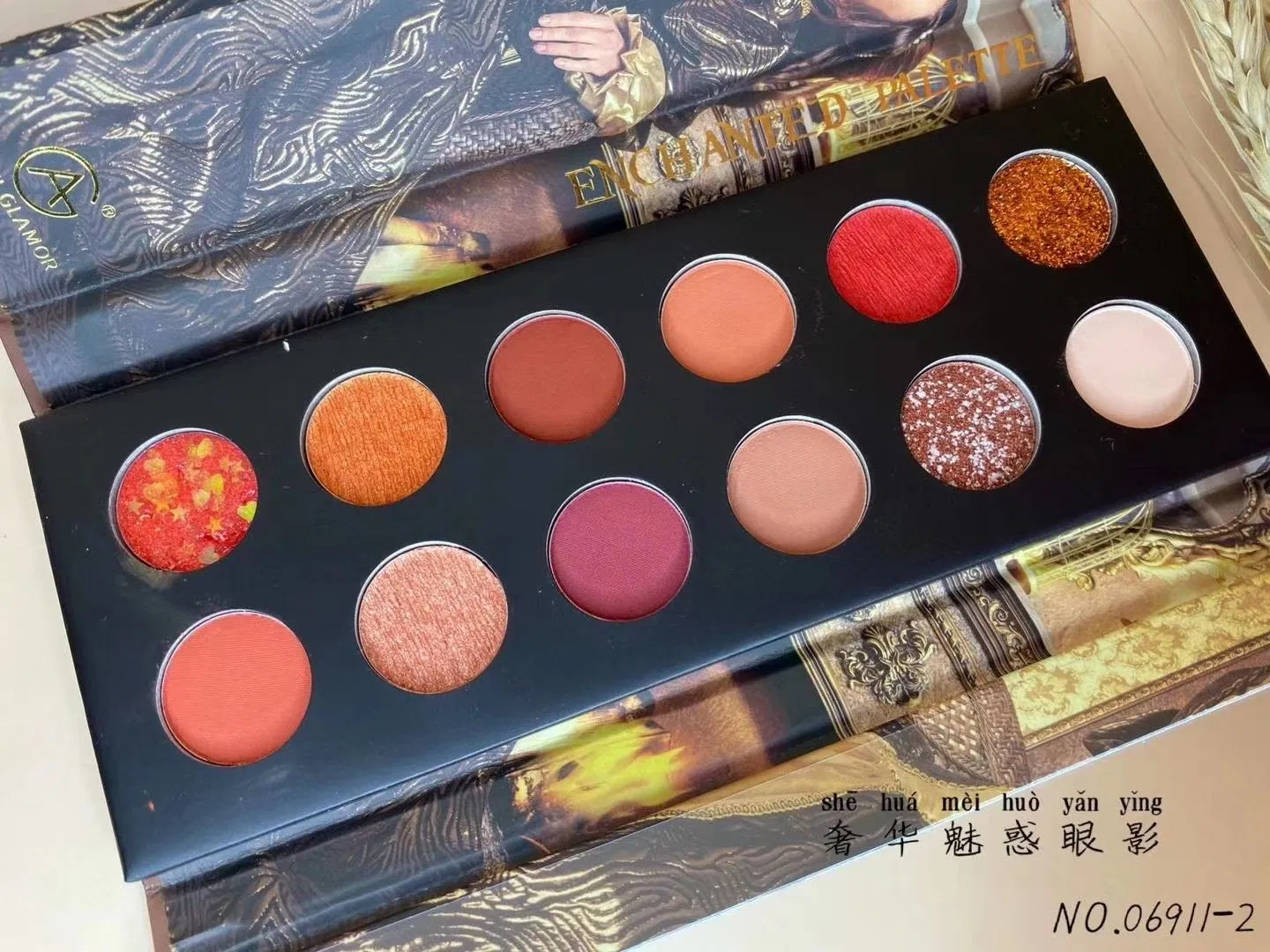 Kj301 Private Label 12colors Matte Eye Shadow Palette Make up Glitter Highlight Shimmer Long Lasting Blush Makeup Pigment Eye Shadow Have Stock