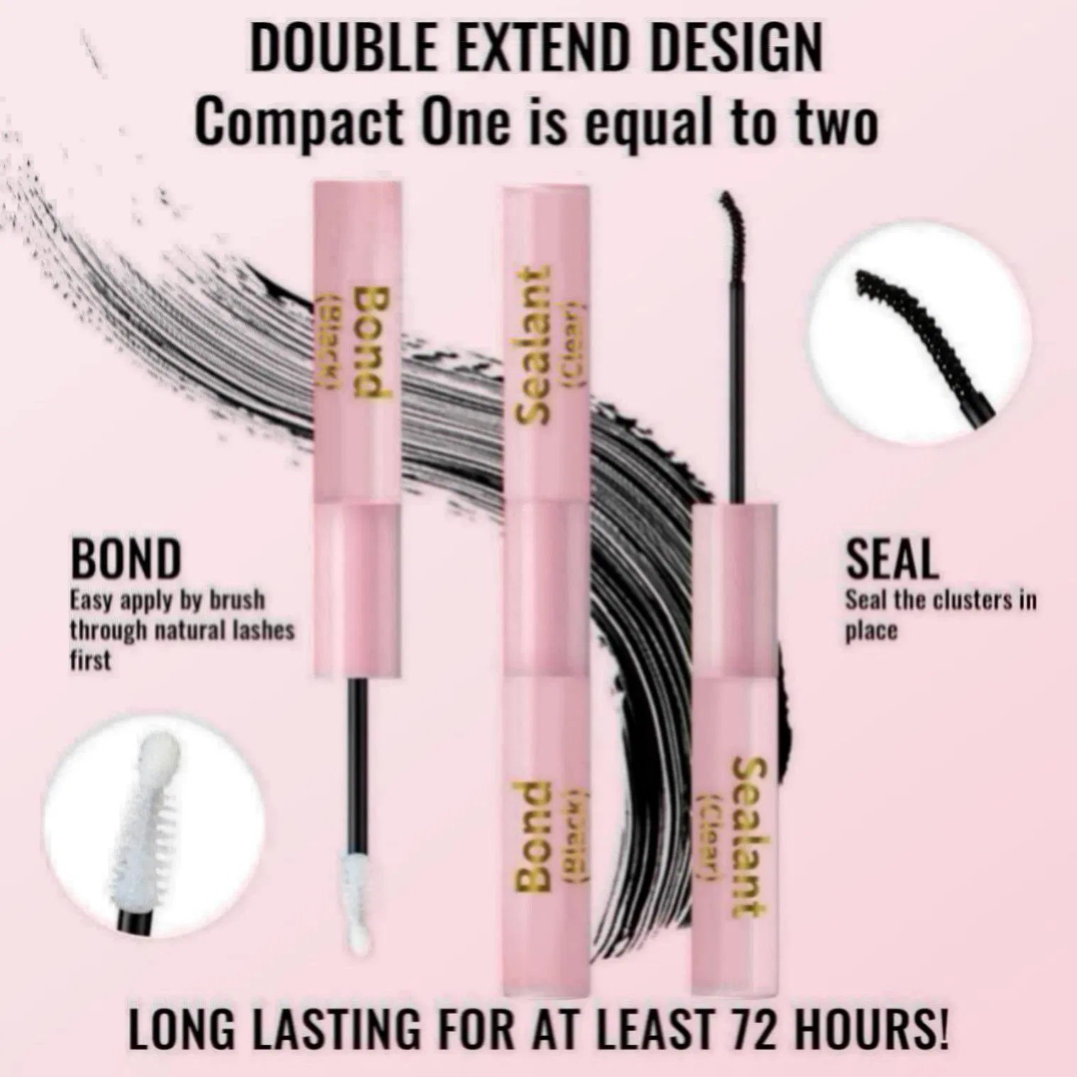Professional Eyelash Glue with 2-in-1 Sealant for Extended Use