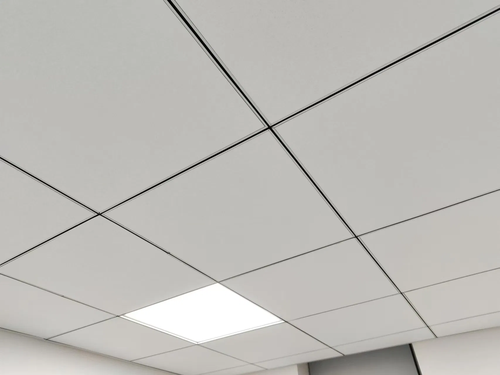 Indoor Decoration 60X60cm Mineral Fibre Ceiling Tiles Lightweight Tegular Acoustic Insulation Ceiling Board