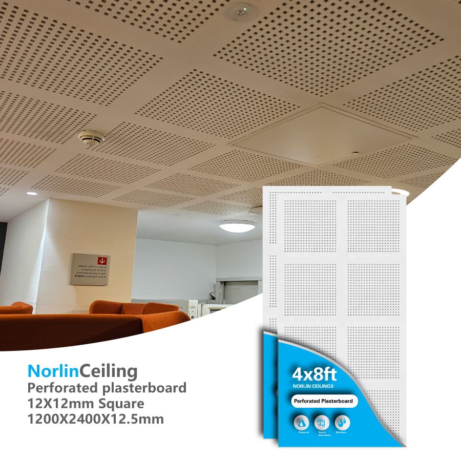Perforated Plasterboard Acoustic Panels Gym Hotel School Hospital