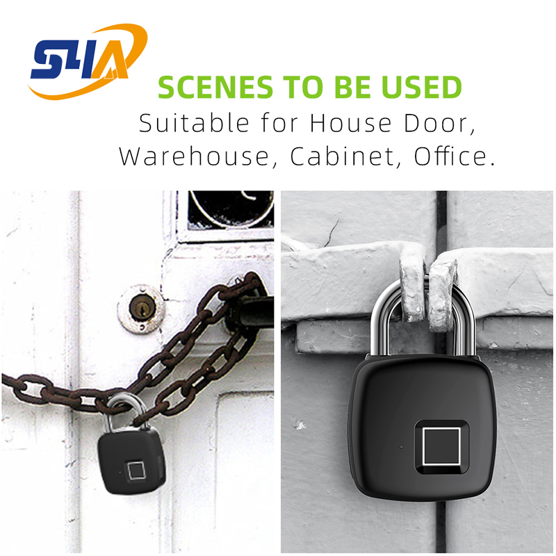 Smart Fingerprint Lock Mini USB Charging Smart Padlock Cabinet Fingerprint Lock Bag Padlock