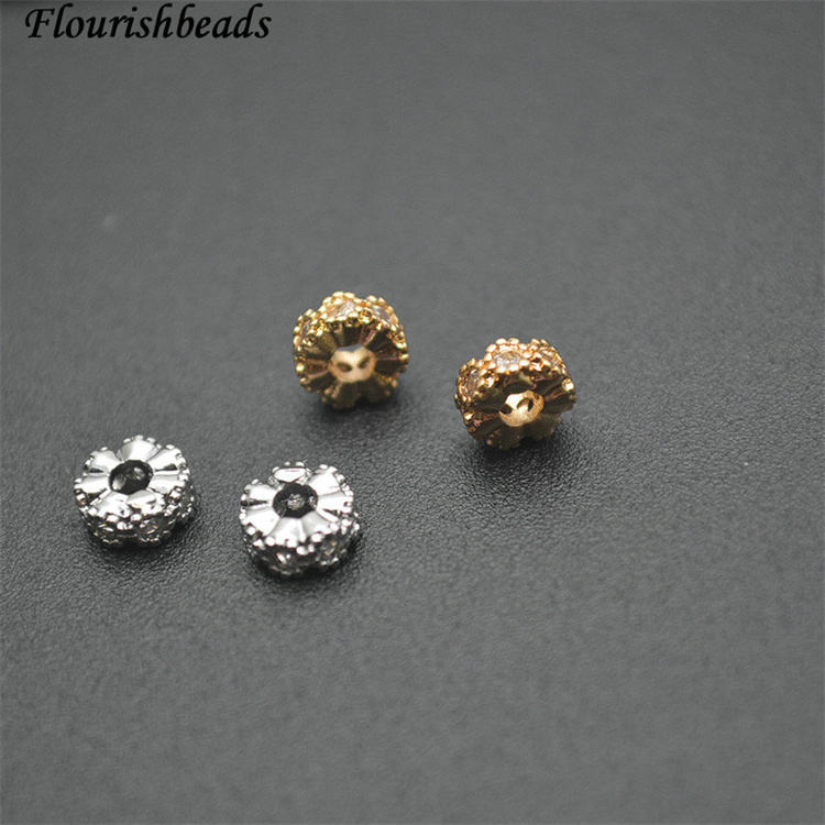 Wholesale New Style 18K Gold Plated Round Slice Spacer Beads DIY Jewelry